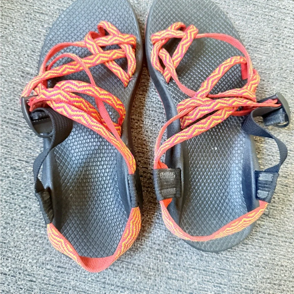 Chaco Red and Orange Women's Sandals - Picture 7 of 8